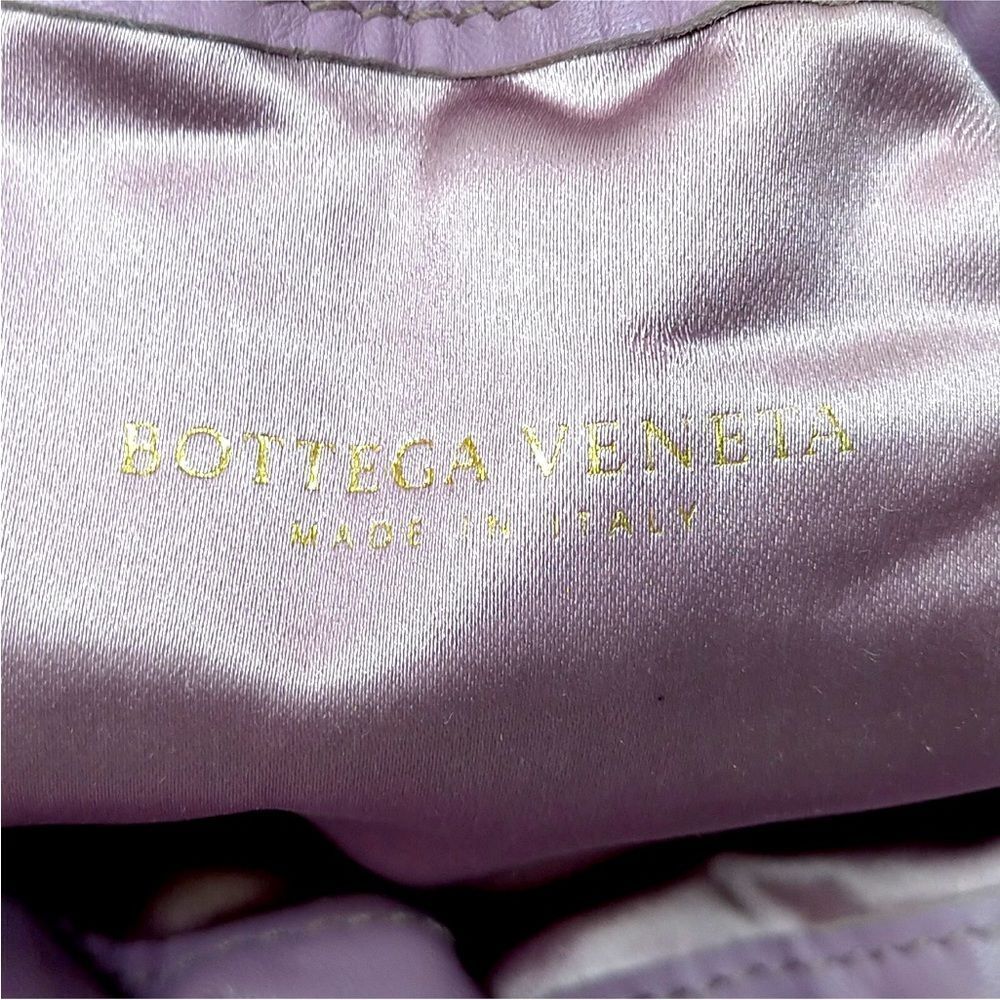 Auth Bottega Veneta Purple Butterfly Velvet Crocheted Strap Mini Bucket Bag - Picture 7 of 9